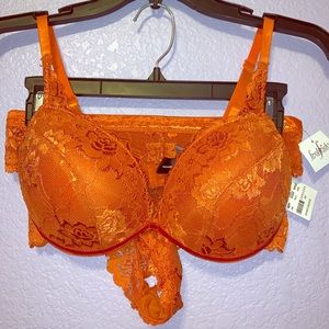 Burnt Orange Frederick’s of Hollywood lingerie set